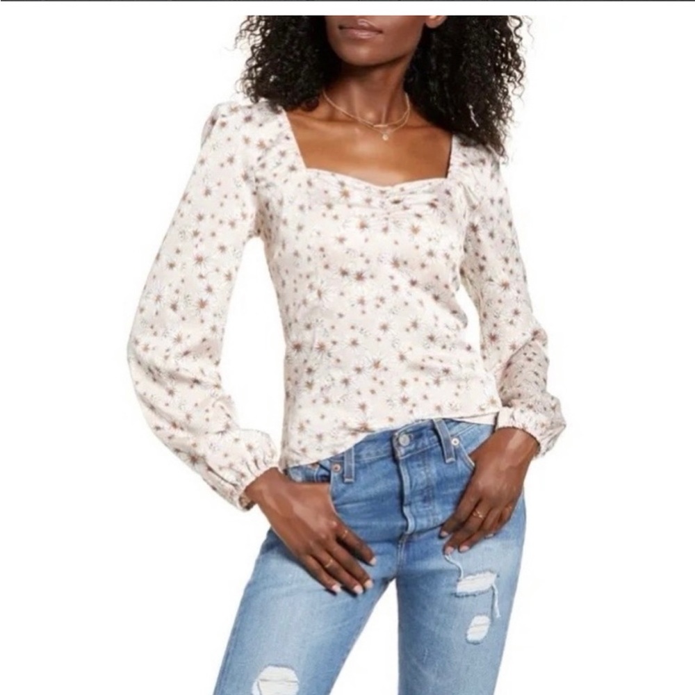 WAYF x Influencers pink daisy corset  top